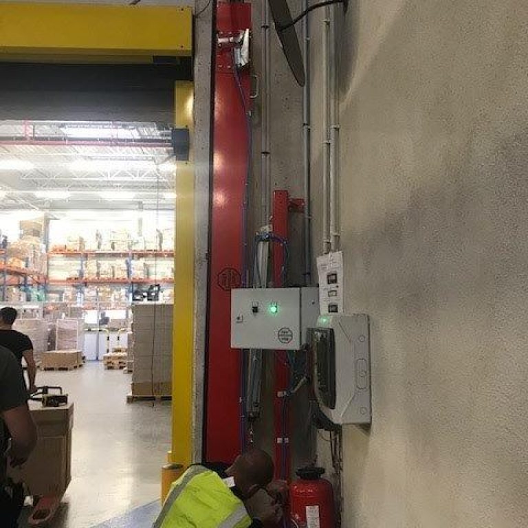 barrière rétention automatique asservi à la détection incendie